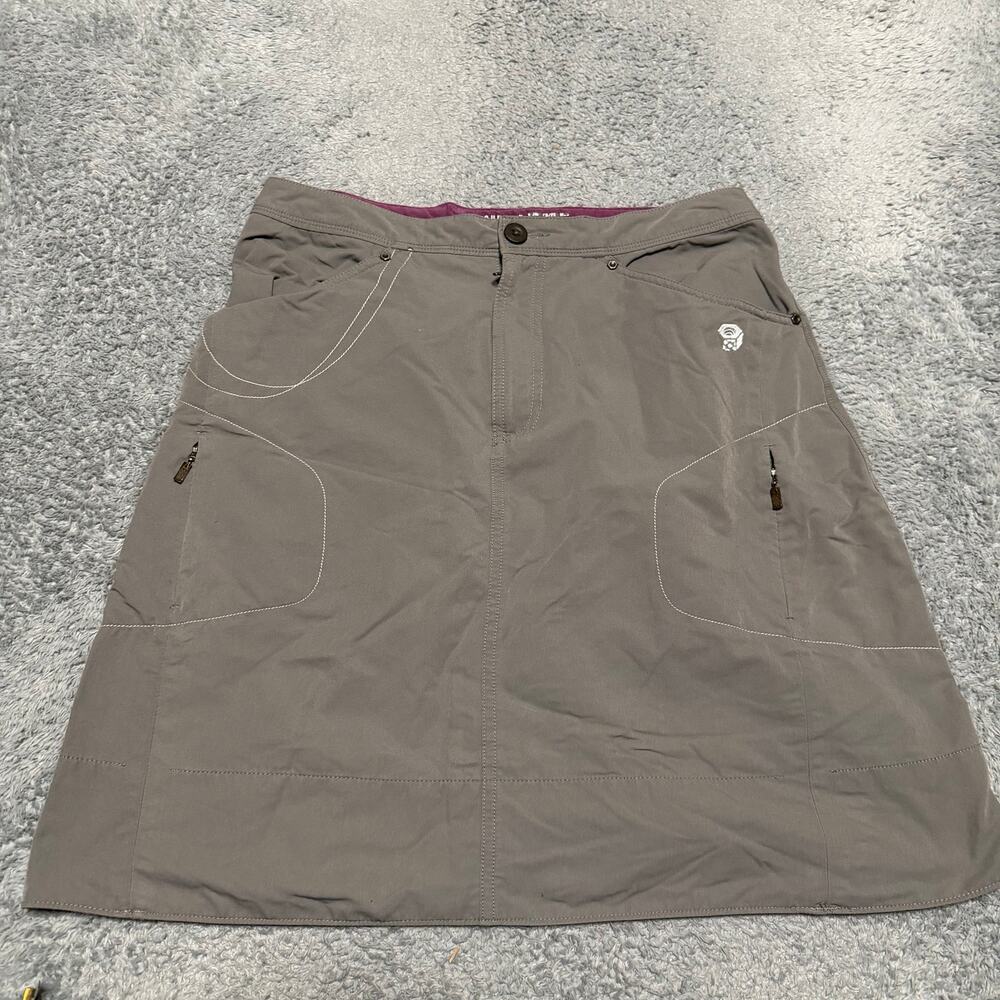 Mountain Hardware Hiking Skirt Women 8 Gorpcore Gray Stretch Waist Outdoor